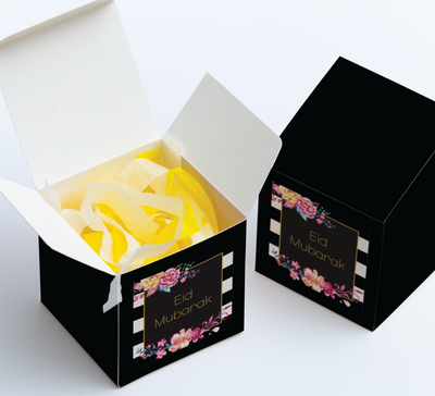 Eid Mubarak Floral Favor Boxes | Salaam Cards | Party Supplies